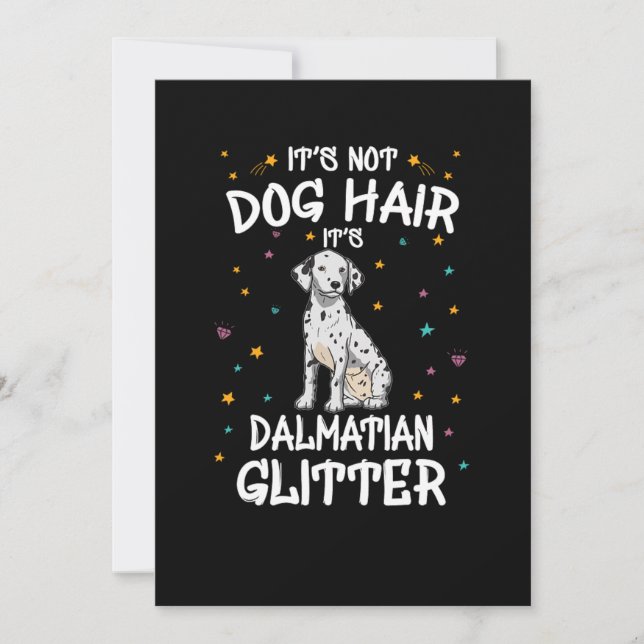 Invitación No Es El Cabello De Perro Su Purpurina Dalmaciano (Anverso)