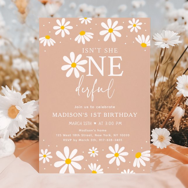 Invitación ¿No es ella un cumpleaños maravilloso de Boho Dais (Subido por el creador)