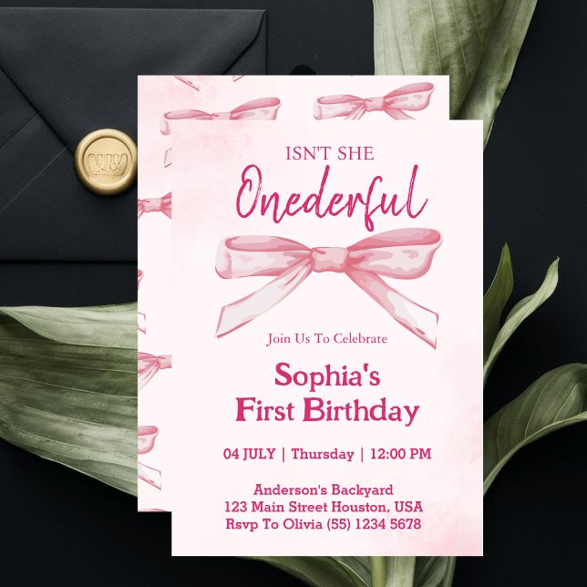 Invitación ¿No es ella una maravillosa Chica de Bow Rosado? (Subido por el creador)