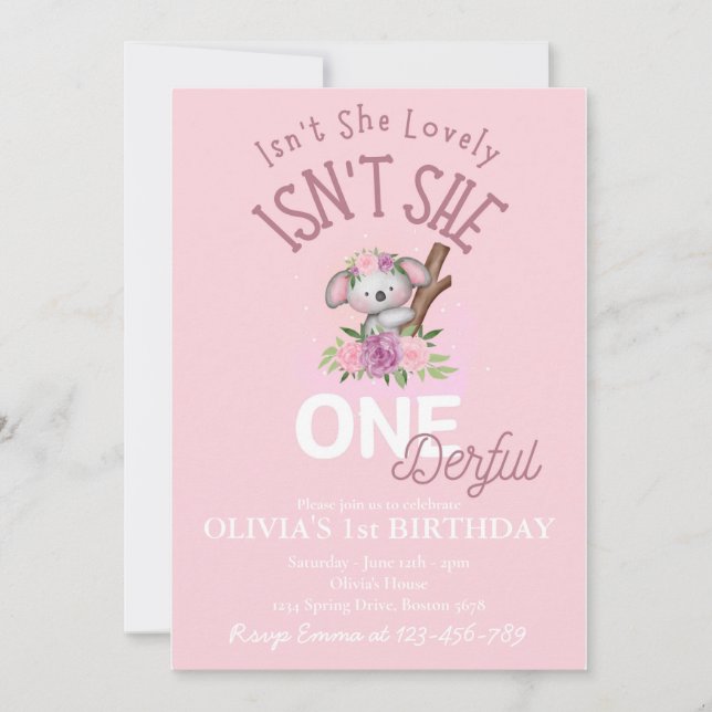 Invitación ¿No es encantadora, no es una Personalizable marav (Anverso)