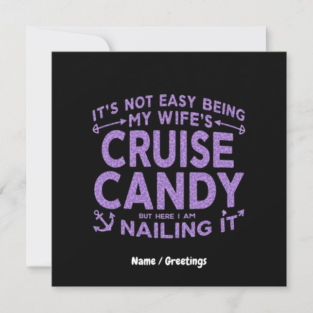 Invitación No es fácil ser el cruise Candy de mi esposa (Anverso)