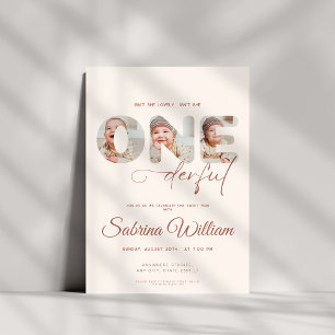 Invitación ¿No es maravillosa la foto del primer cumpleaños?