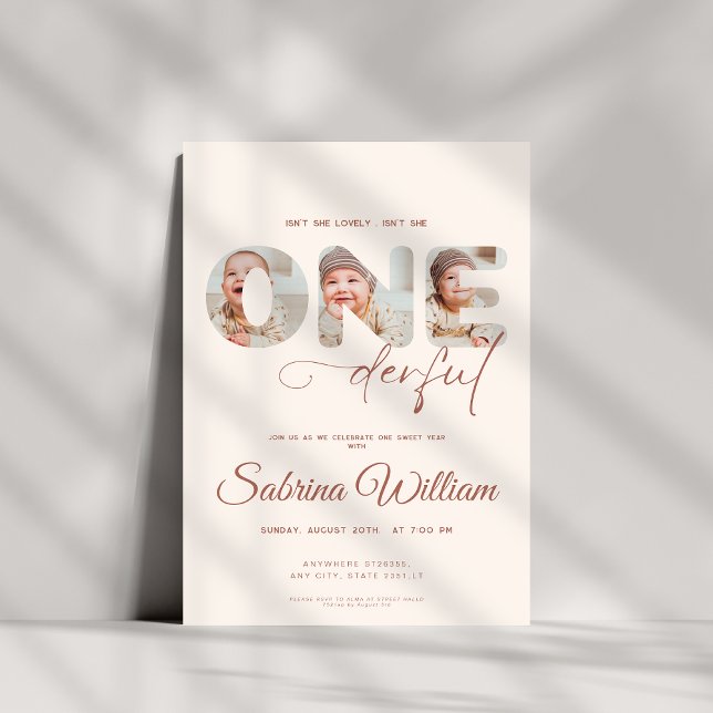 Invitación ¿No es maravillosa la foto del primer cumpleaños? (Subido por el creador)