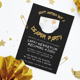 Invitación No es más que una fiesta de pañales Hip Hop Party