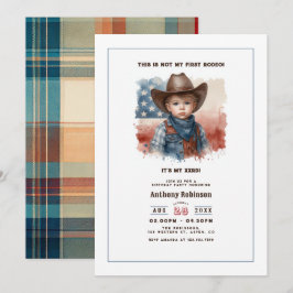 Invitación “No Es Mi Primer Rodeo” Cumpleaños Vaquero del Oes