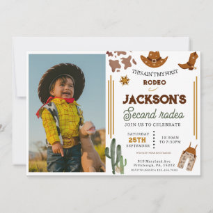 Invitación No es mi primera foto de Rodeo Cowboy en segundo c