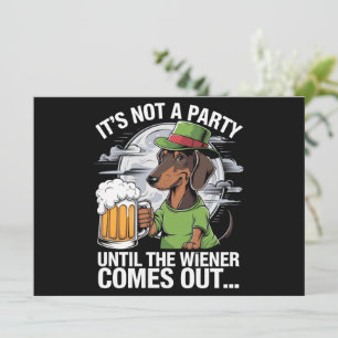 Invitación No es un Fiesta hasta que Dachshund irlandés Beer 