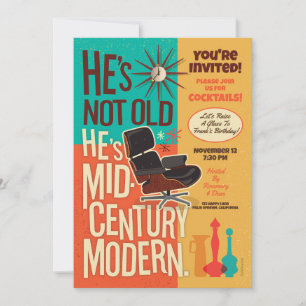 Invitación No es viejo, soy un Fiesta moderno de mediados del