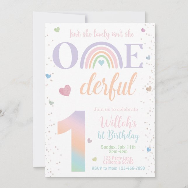 Invitación ¿No Está Encantada De No Ser Maravillosa Primera I (Anverso)