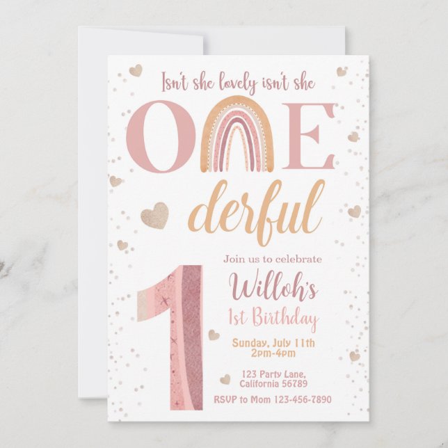 Invitación ¿No Está Encantada De No Ser Maravillosa Primera I (Anverso)