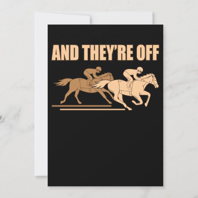 Invitación No están en la carrera de caballos de Carreras de  (Anverso)