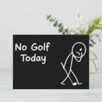 No Golf Hoy Figura de Golfista Triste Divertida Hu