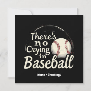 Invitación No Hay Lágrimas en el Béisbol Un Divertido Día de 