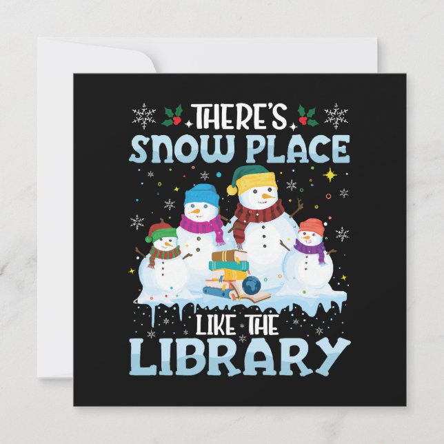 Invitación No hay lugar como la Navidad de la Biblioteca neva (Anverso)