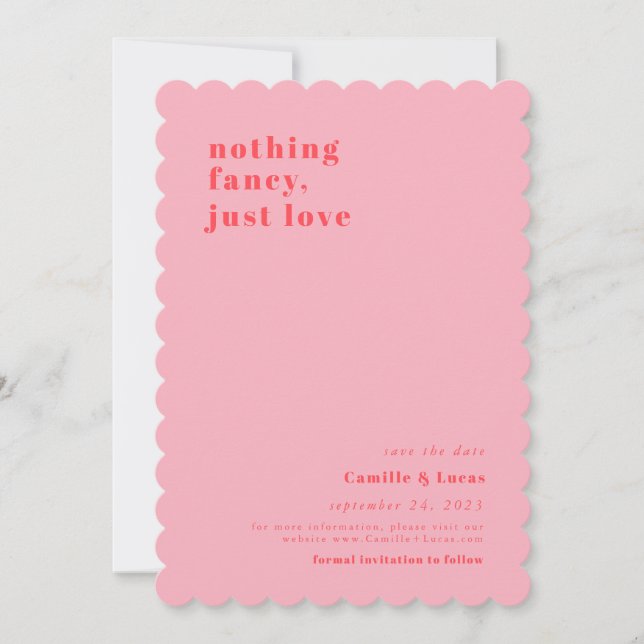 Invitación No hay nada de fantasía que solo le guste el Boda  (Anverso)