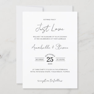 Invitación No hay nada raro, solo amor, foto Boda