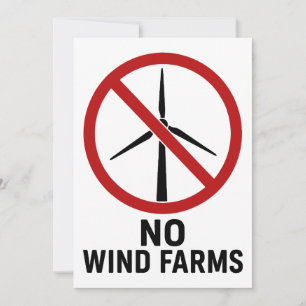 Invitación No hay parques eólicos - No hay aerogeneradores
