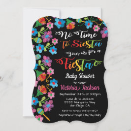 Invitación No hay tiempo para la siesta fiesta mexicana borda