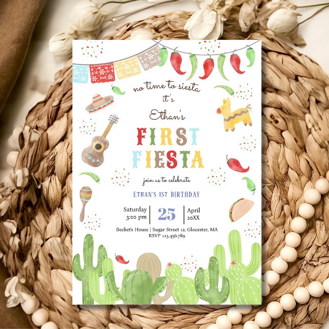 Invitación No hay tiempo para la siesta fiesta mexicana de pr (Subido por el creador)