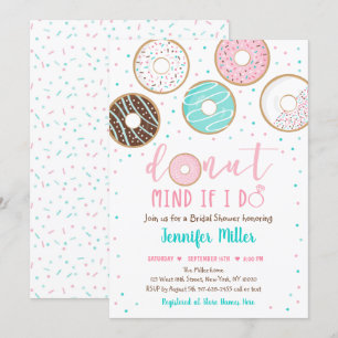 Invitación No importa si no hago ducha de novia