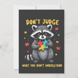 Invitación No juzgues lo que no entiendes de Raccoon