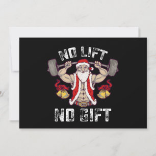 Invitación No Levantar No Regalo Santa Gimnasio Entrenamiento