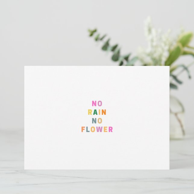 Invitación NO LLUVIA NI FLoWER | Decal religioso | Verso de l (Anverso de pie)