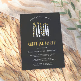 Invitación No lo soples, fiesta de cumpleaños sorpresa de Pur