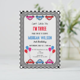 Invitación No me puedo atrapar en la fiesta de cumpleaños del