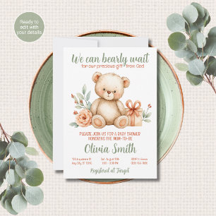 Invitación No Podemos Esperar Christian Baby Shower