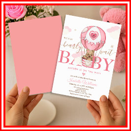 Invitación No Podemos Esperar Más Fiesta de Bebé Niña Rosa