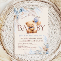 No Podemos Esperar Más Oso de Peluche Baby Shower