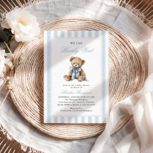 Invitación No Podemos Esperar Más Oso de Peluche Baby Shower