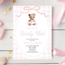 No Podemos Esperar Más Oso De Peluche Rosa Baby Sh