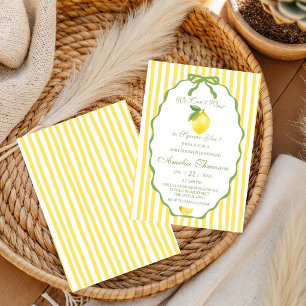 Invitación No podemos esperar para abrazarte Citrus Lemon Bab