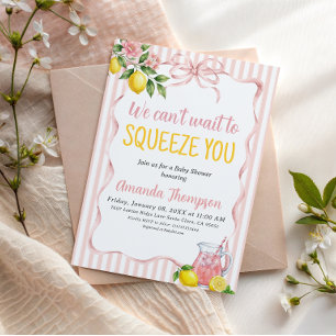 Invitación No podemos esperar para exprimir a Lemon Floral en
