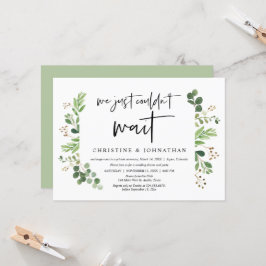 Invitación No podíamos esperar, Boda Elopement