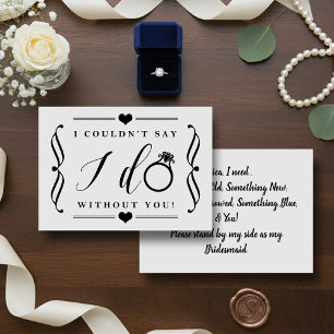 Invitación No podría decir que lo hago sin ti   Blanco y negr