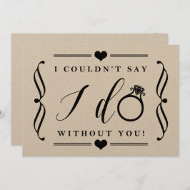 Invitación No podría decir que lo hago sin ti | Rústica Kraft