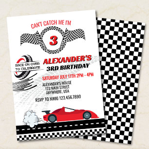 Invitación No Puedes Atraparme Cumpleaños de Niño de 3 Años C