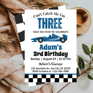 Invitación No Puedes Atraparme Cumplo Tres Años Niño Cumpleañ