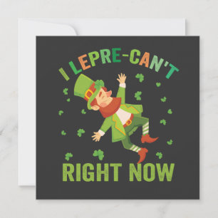 Invitación No puedo a leprechaun ahora divertido día de San P