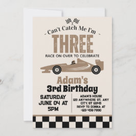 Invitación No puedo atraparme Fiesta de tercer cumpleaños