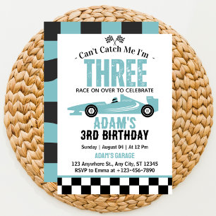 Invitación No puedo atraparme Fiesta de tercer cumpleaños