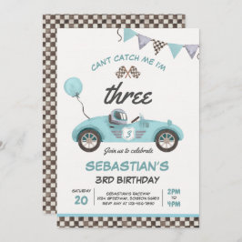 Invitación No puedo atraparme. Soy el tercer cumpleaños del c