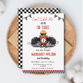 Invitación No puedo atraparme. Soy el tercer cumpleaños del c