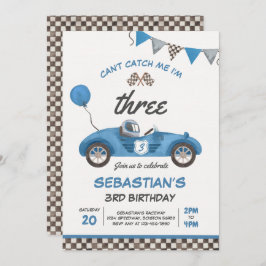 Invitación No puedo atraparme. Soy el tercer cumpleaños del c