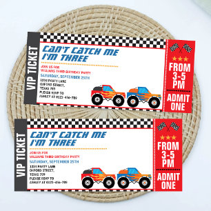 Invitación No puedo atraparme Tengo tres cumpleaños