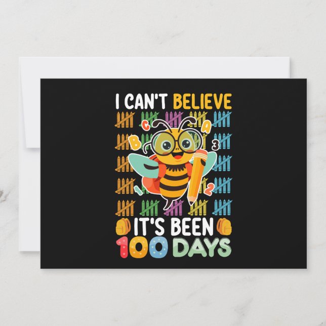 Invitación No puedo creer que hayan pasado 100 días en la esc (Anverso)