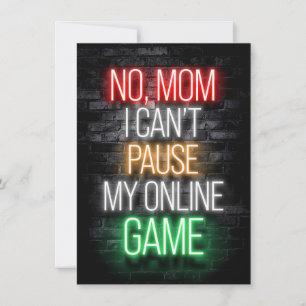 Invitación No puedo pausar mi juego en línea